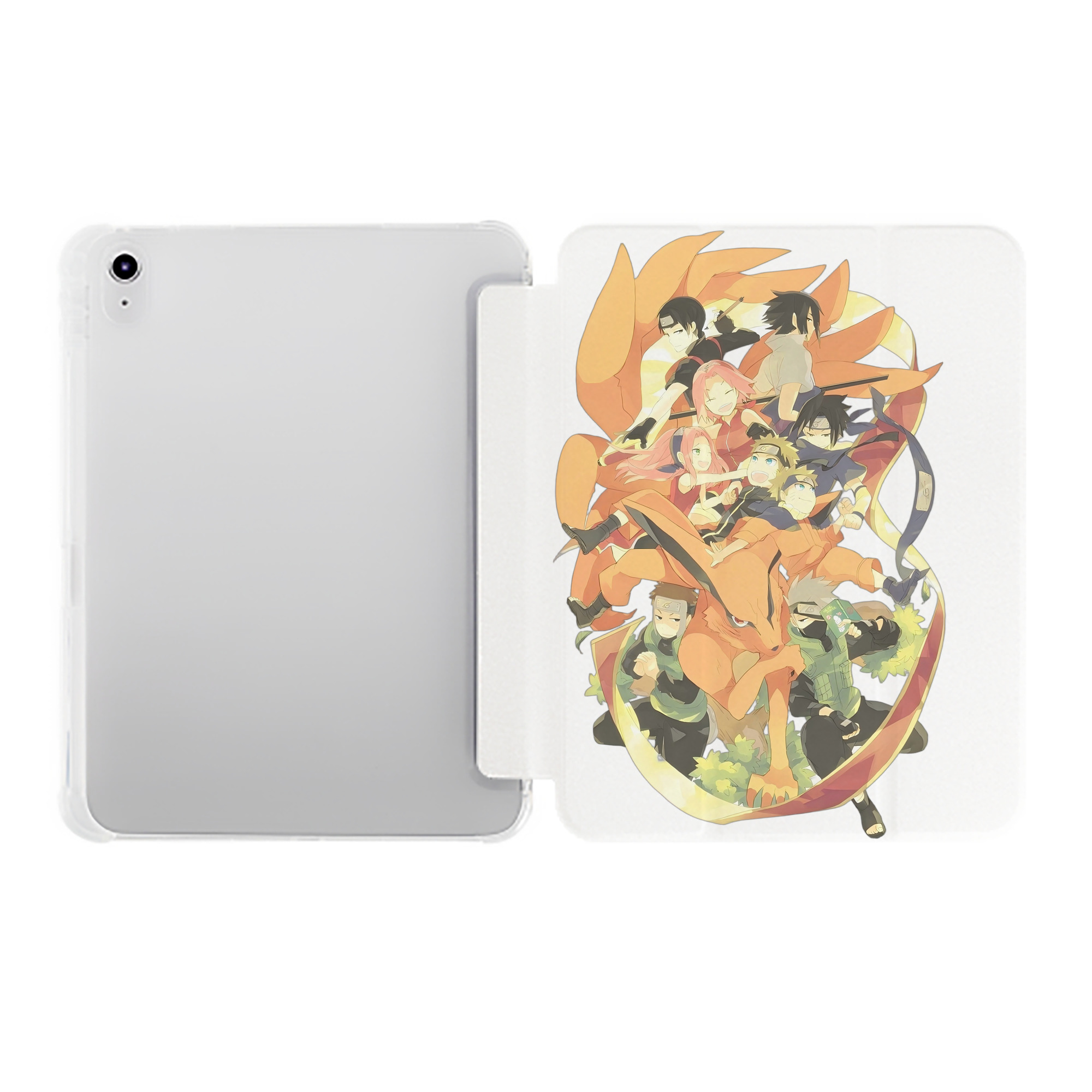 （画像用） NARUTO -ナルト- うずまき ナルト Uzumaki Naruto IPad ケース ペン収納付き 三つ折りスタンド PUレザー×シリコン 対応機種9.5/10.5/10.9インチ